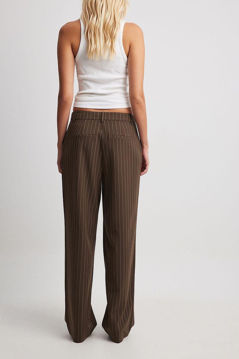 Striped High Waist Trousers Product Image