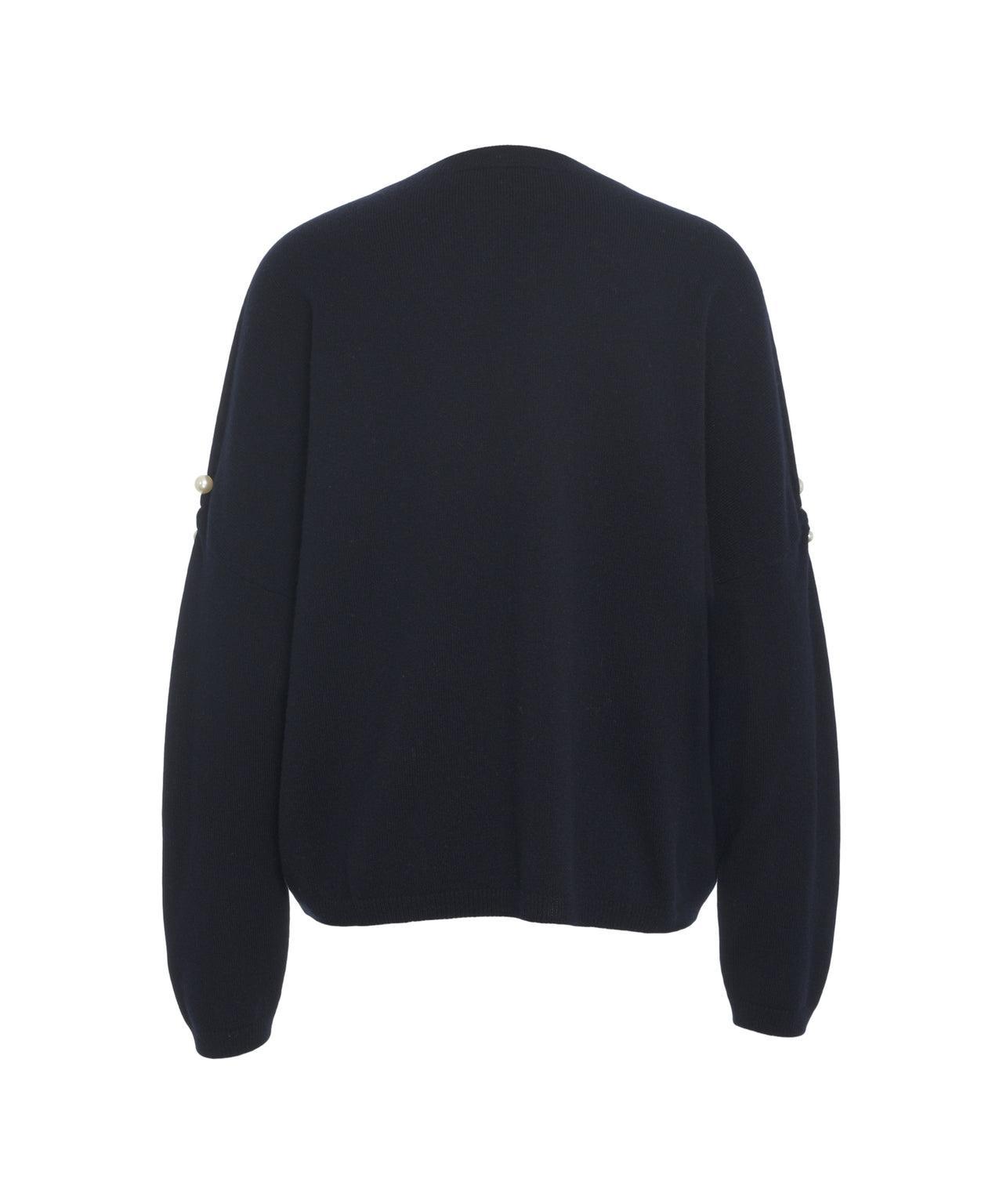 Cashmere sweater with pearl detail Product Image