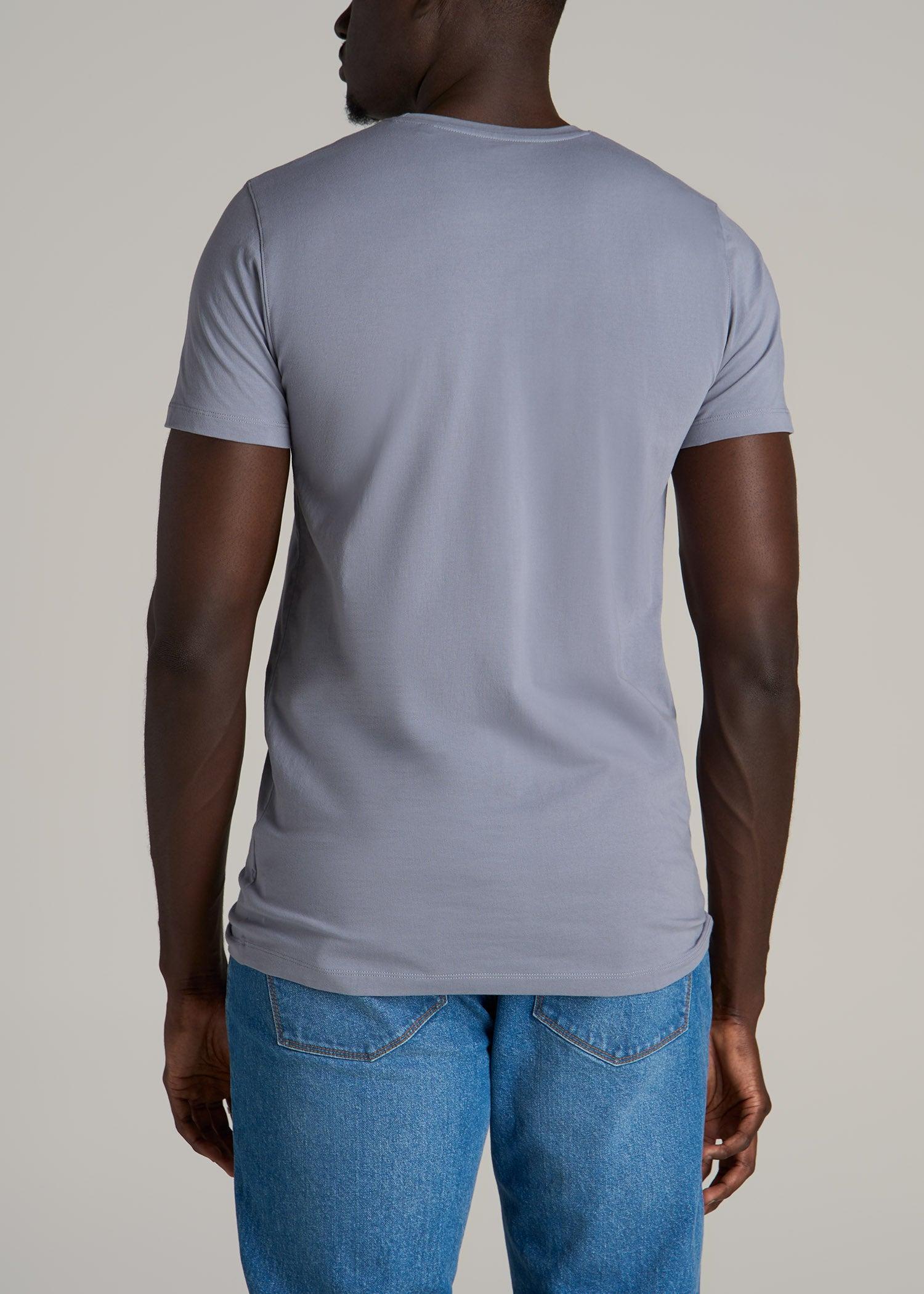 The Essential MODERN-FIT Crewneck Tee for Tall Men in White Male Product Image