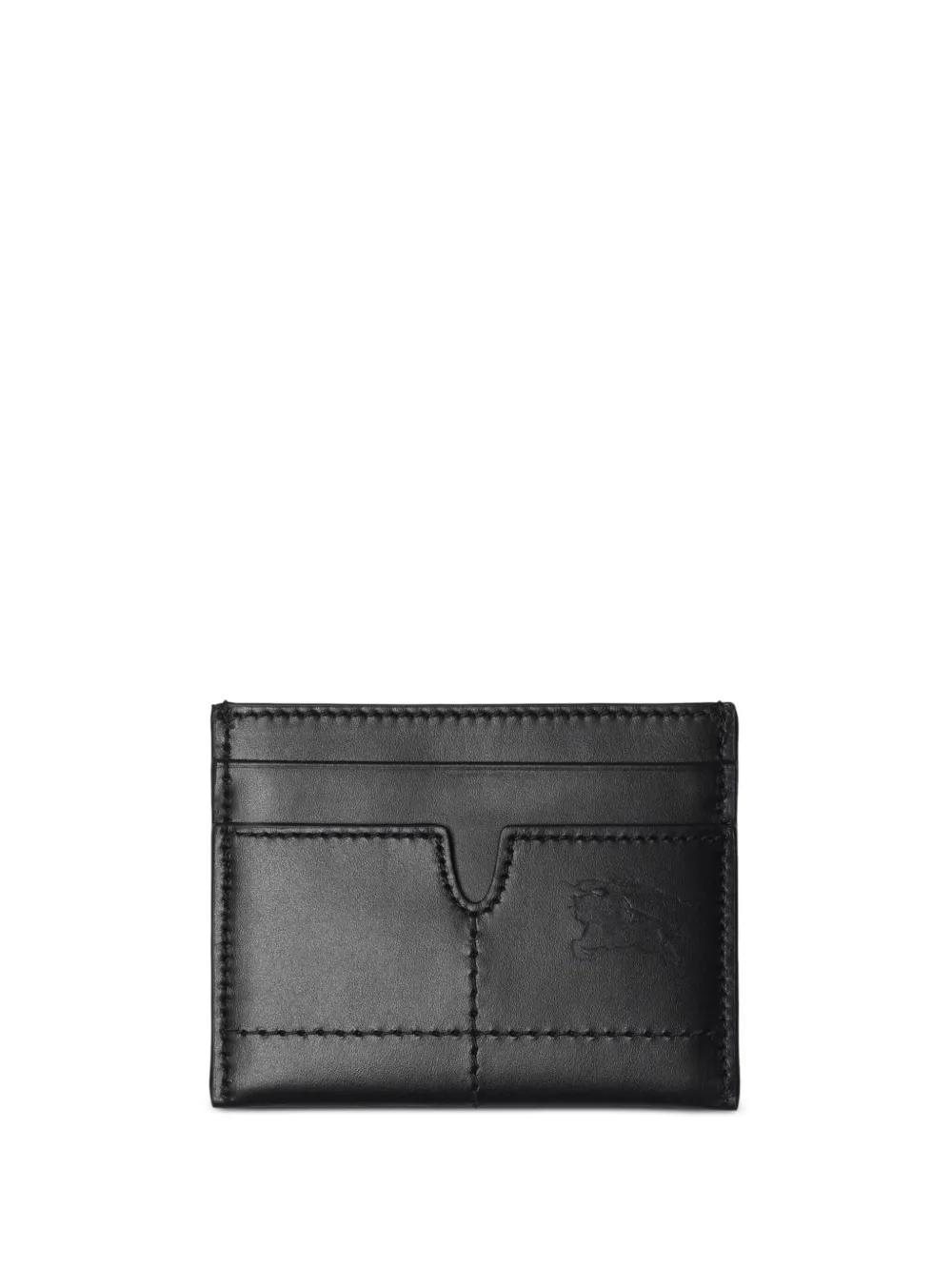 BURBERRY Snip Card Leather Case In Black Product Image