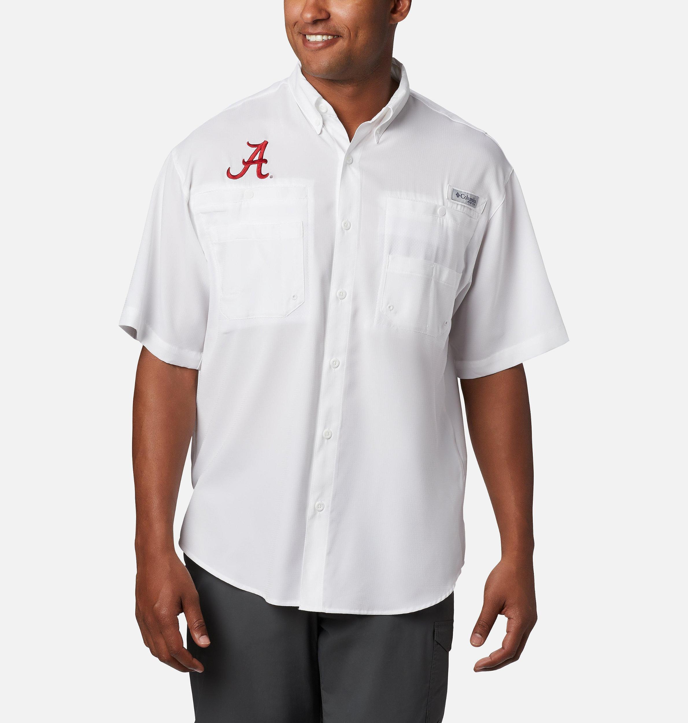 Columbia Men's Collegiate PFG Tamiami Short Sleeve Shirt - Alabama- Product Image