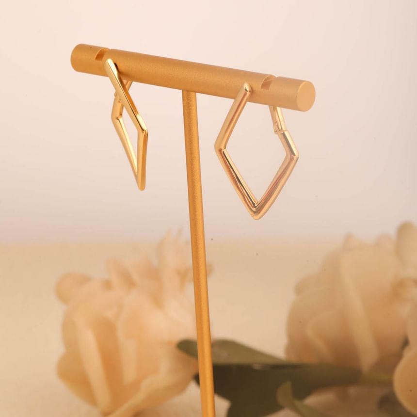 Rhombus Alloy Hoop Earring Product Image