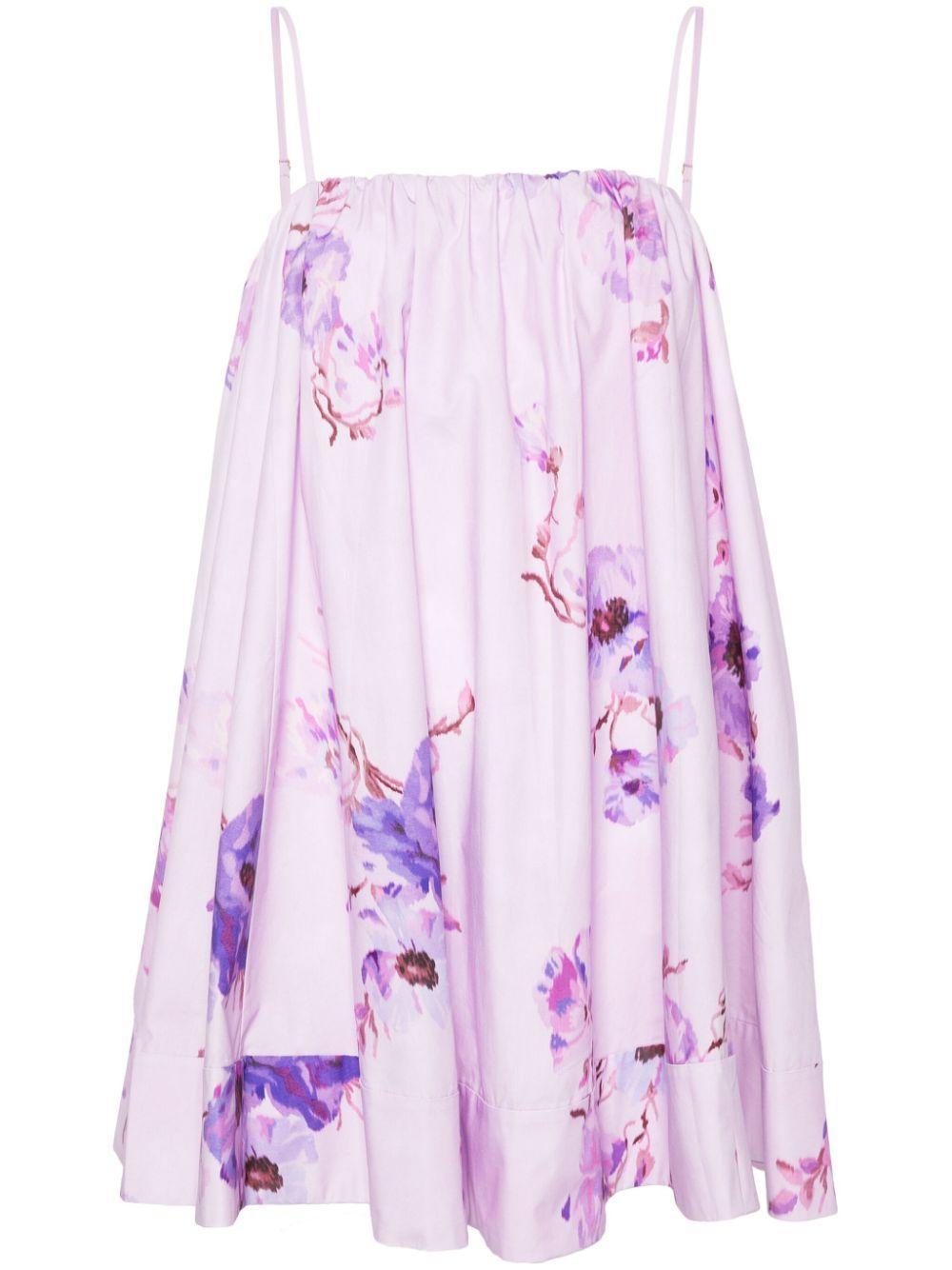 ZIMMERMANN Lightburst Puff Minidress In Purple Product Image