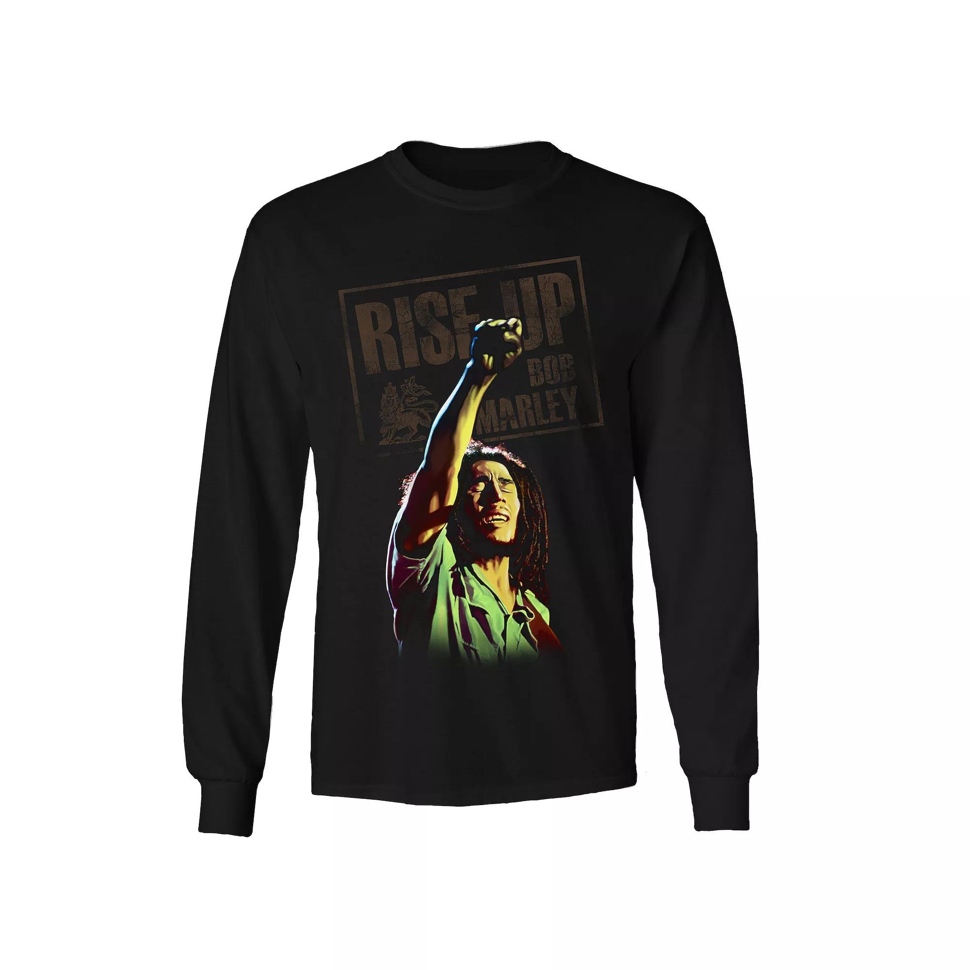 Men's Bob Marley Arms Up Long Sleeve Tee, Size: XL, Black Product Image