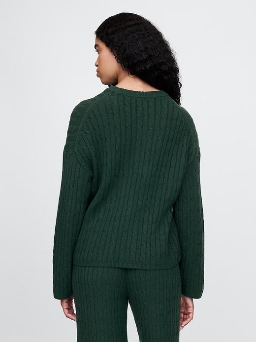 CashSoft Cable-Knit Sweater Product Image