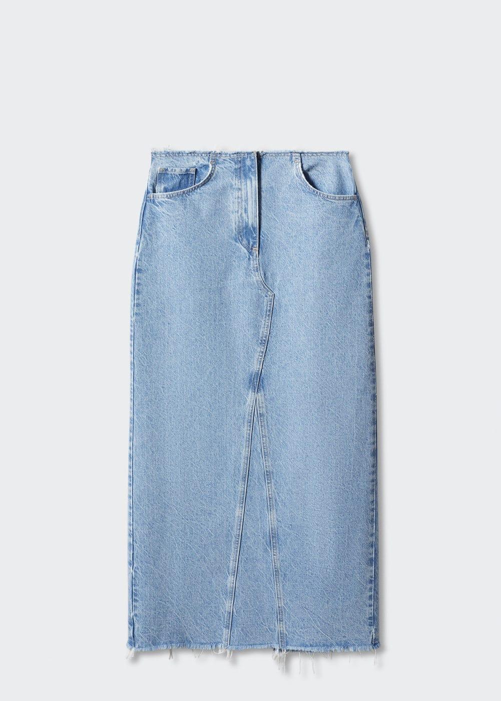 Mango Womens Denim Long Skirt Product Image