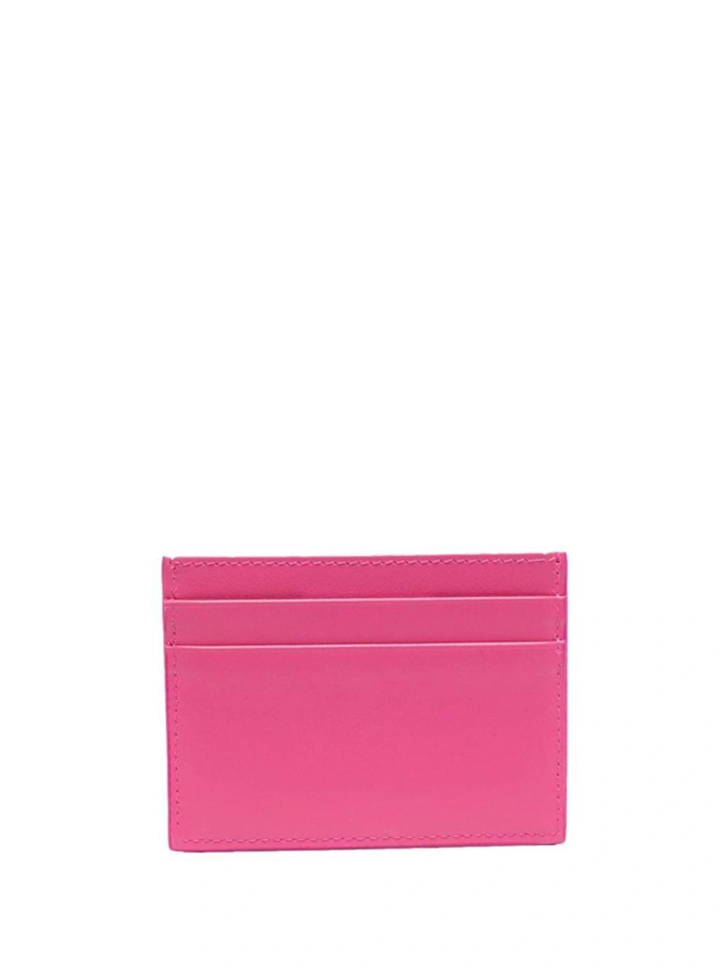 DOLCE & GABBANA Embossed-logo Cardholder In Pink Product Image