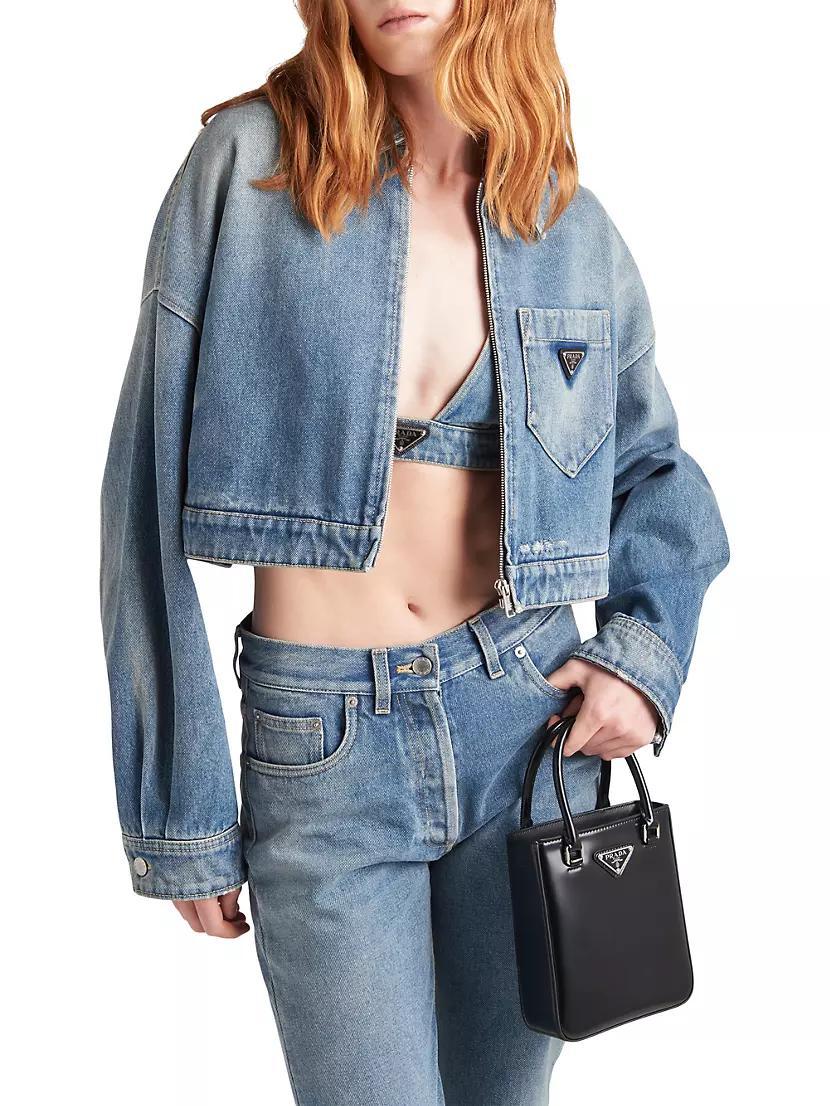 Cropped Organic Denim Jacket Product Image