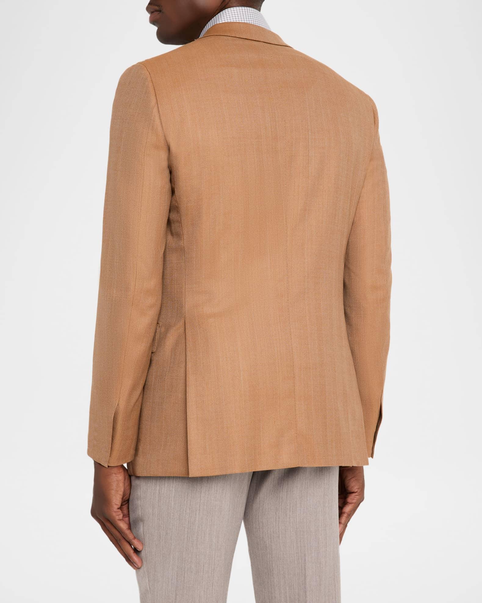 Men's Single-Breasted Herringbone Blazer Product Image