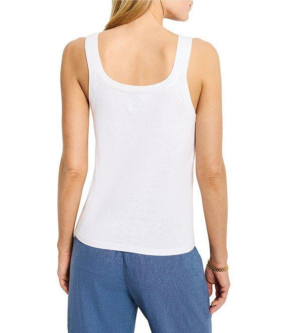NIC + ZOE Mesh Stitch Scoop Neck Sleeveless Tank Product Image