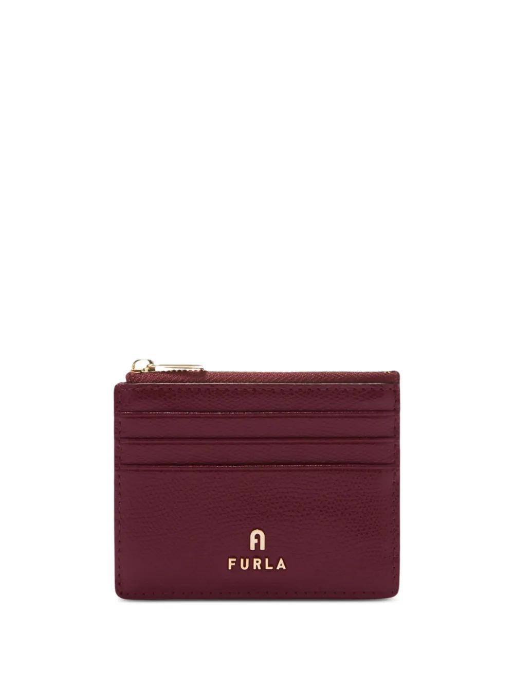 FURLA Camelia Card Holder In Red Product Image