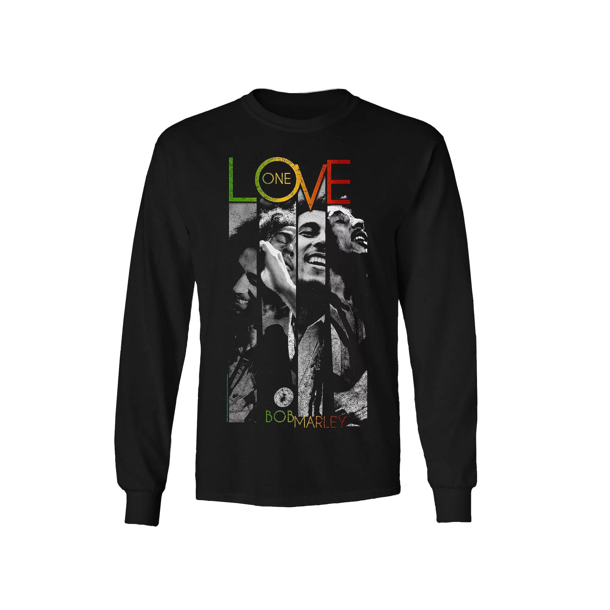 Men's Bob Marley One Love Stripes Long Sleeve Tee,  Product Image