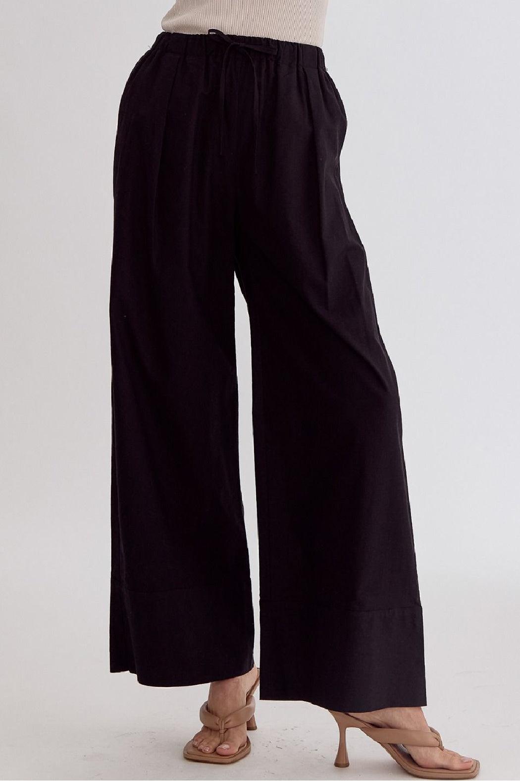 Drawstring Wideleg Pant Product Image