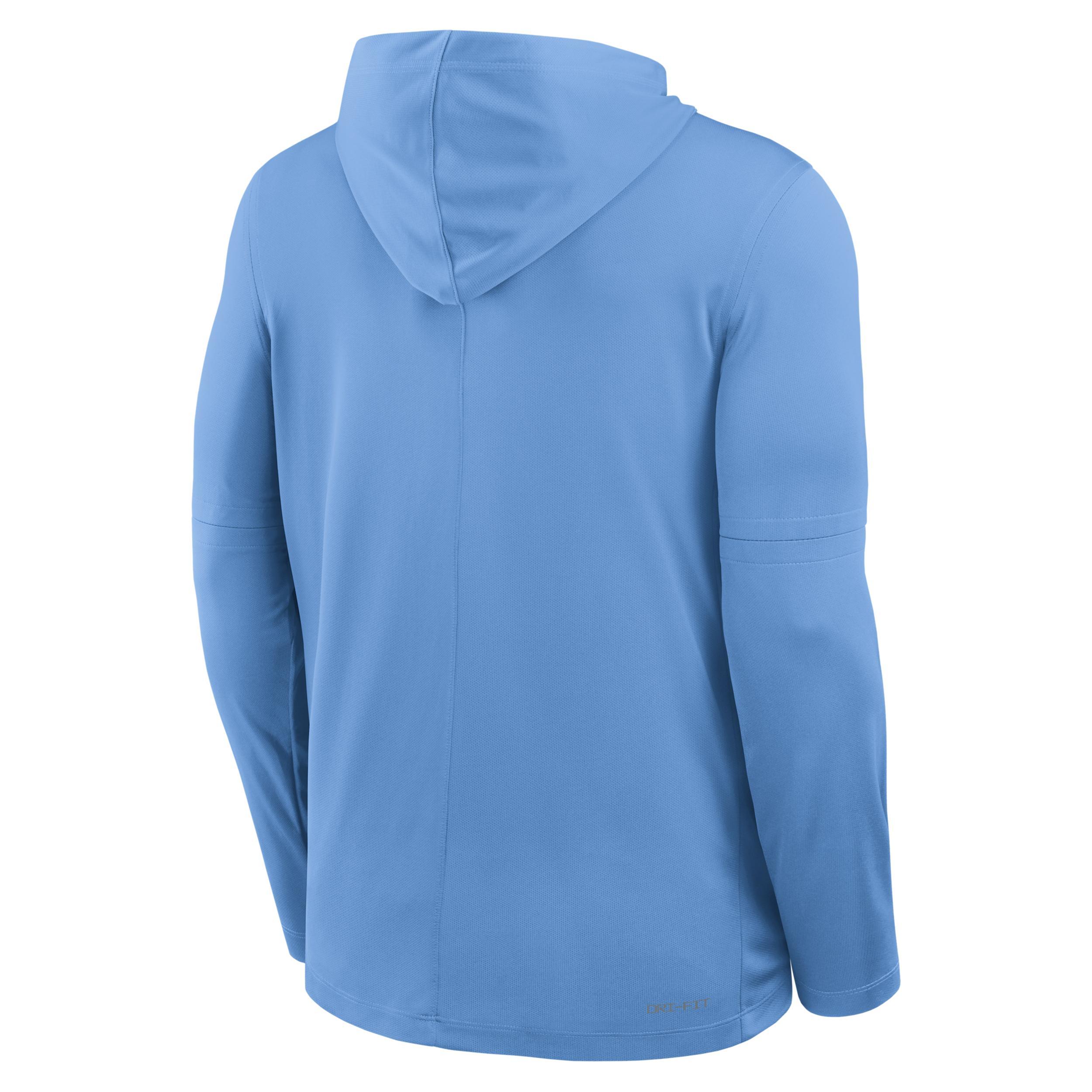 Mens North Carolina Sideline Jordan Brand Dri-FIT College Long-Sleeve Hooded Top | 0JB94EYNCN-7XL Product Image