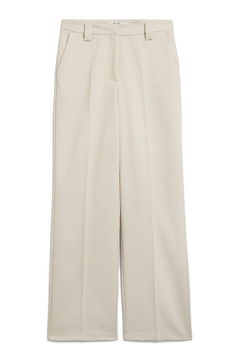 Straight Mid Waist Twill Suit Pants Product Image