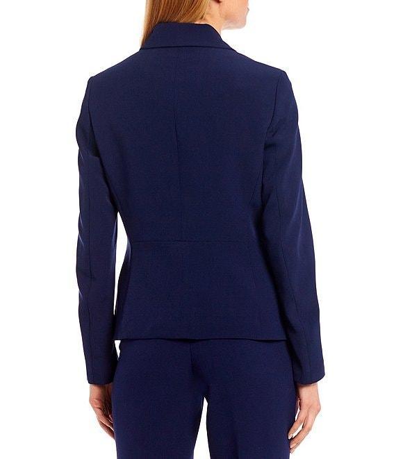 Kasper Sophie Two Button Notch Lapel Long Sleeve Crepe Blazer Product Image