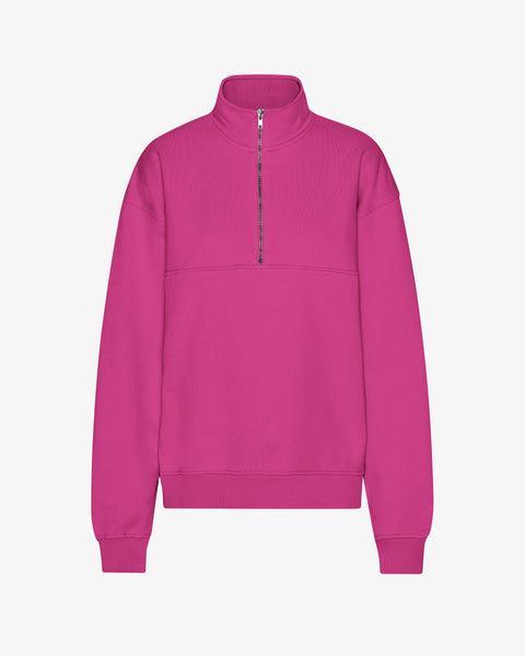 Organic Quarter Zip - Raspberry Pink Product Image