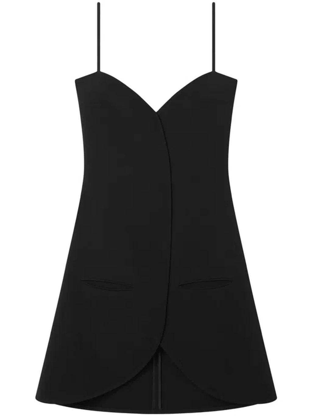 COURRÈGES Short Ellipse Dress In Black Product Image