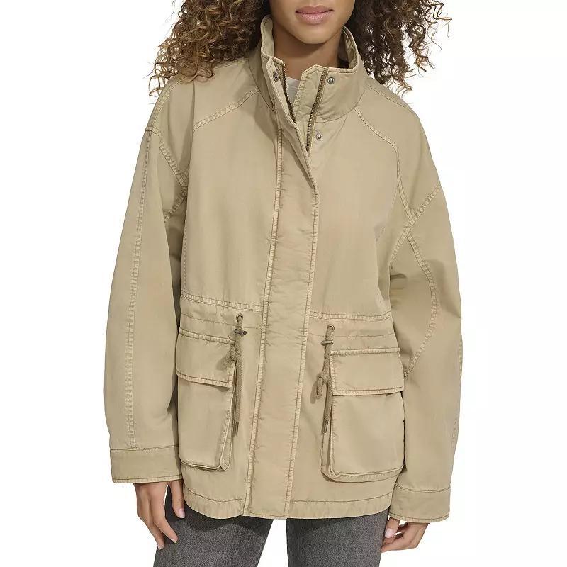 Womens Levis Lightweight Stand Collar Anorak Military Jacket Product Image