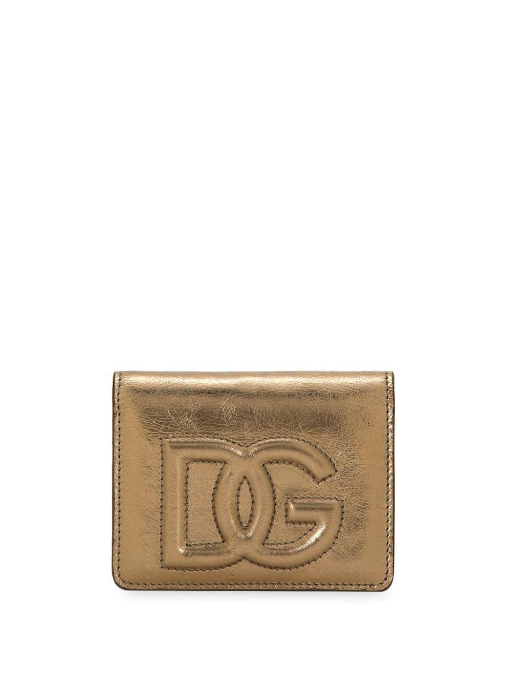 DOLCE & GABBANA Embossed Logo Wallet In Neutrals Product Image