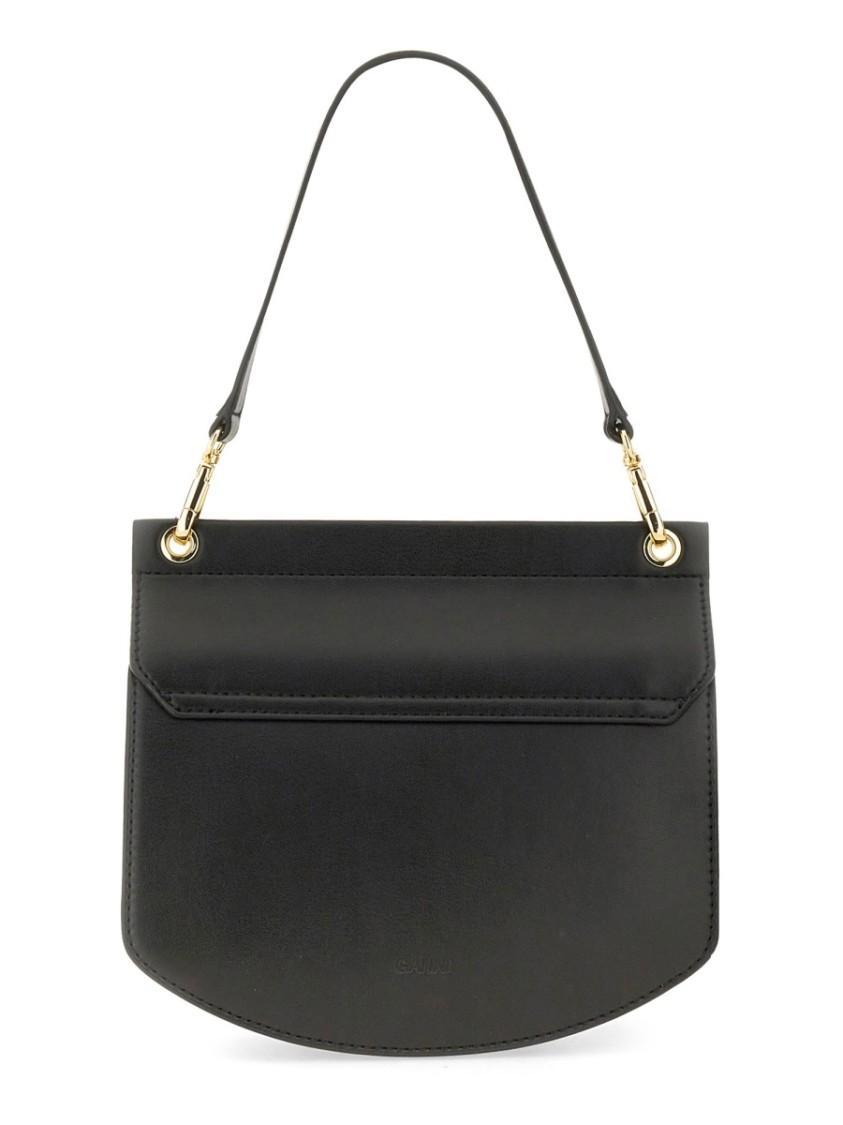 GANNI Small Shoulder Bag With Adjustable Strap And Gold-tone Hardware In Black Product Image