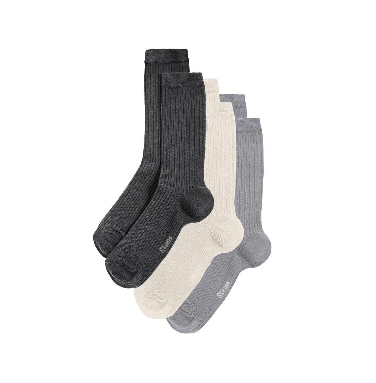 Cashmere-Cotton Crew Socks 3-Pack Product Image