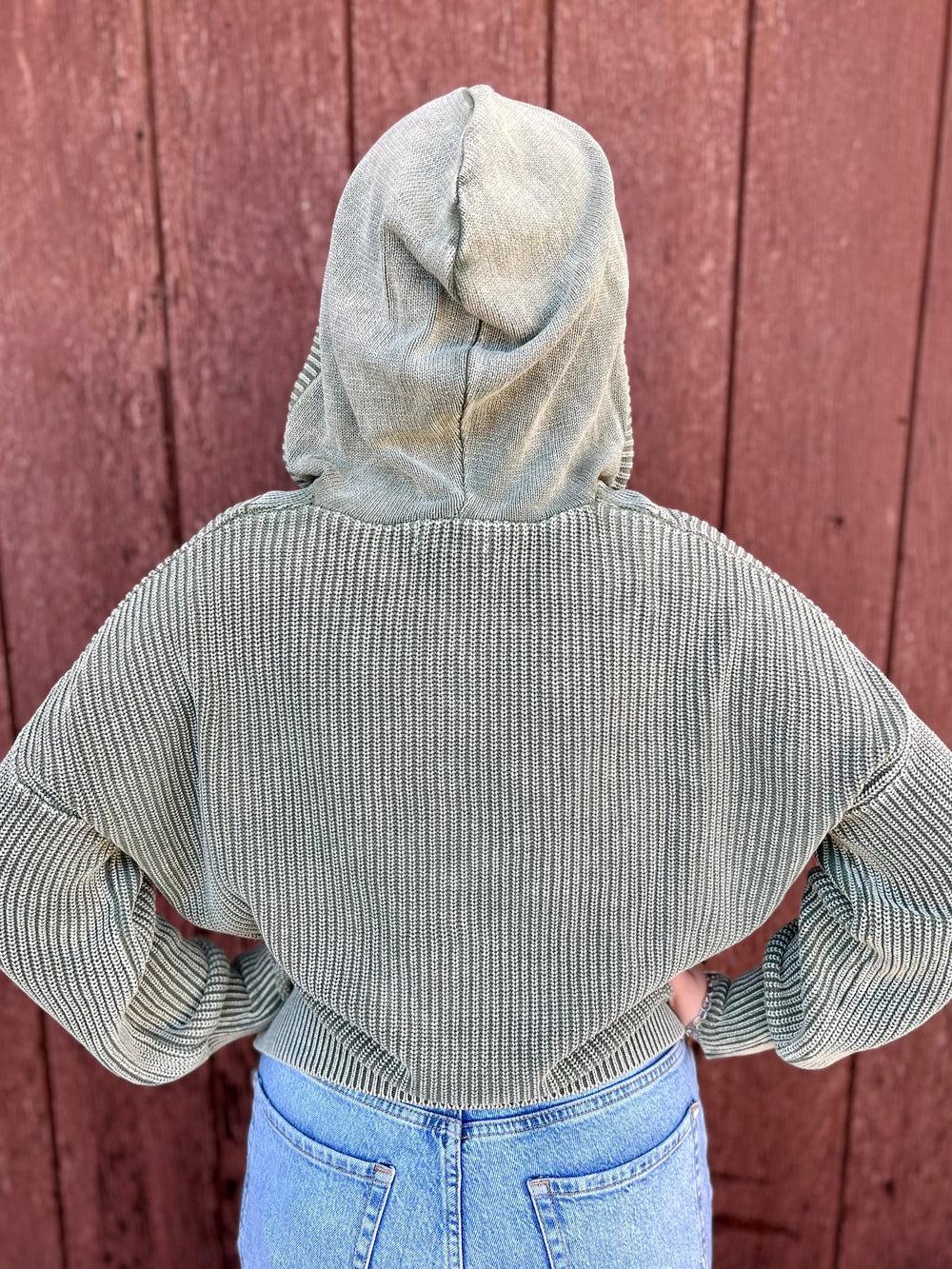 Cropped Sage Sweater* Product Image