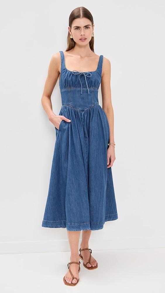 Reformation Balia Denim Midi Dress | Shopbop Product Image