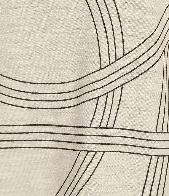 Sanctuary The Perfect Tee Graphic Line Print Crew Neck Knit Top Product Image