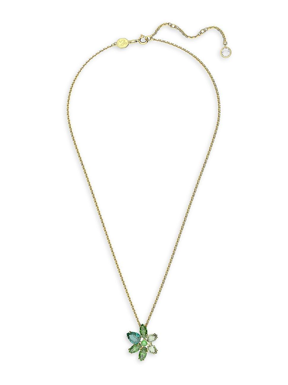 Swarovski Gema Color Crystal Flower Pendant Necklace, 14.5 Product Image