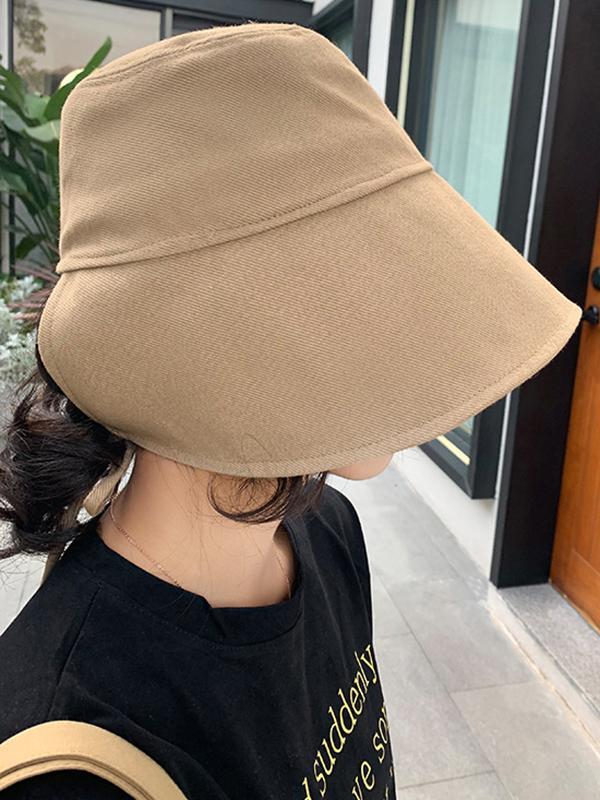 Going Out Solid Color Sun Protection Fisherman Hat Product Image