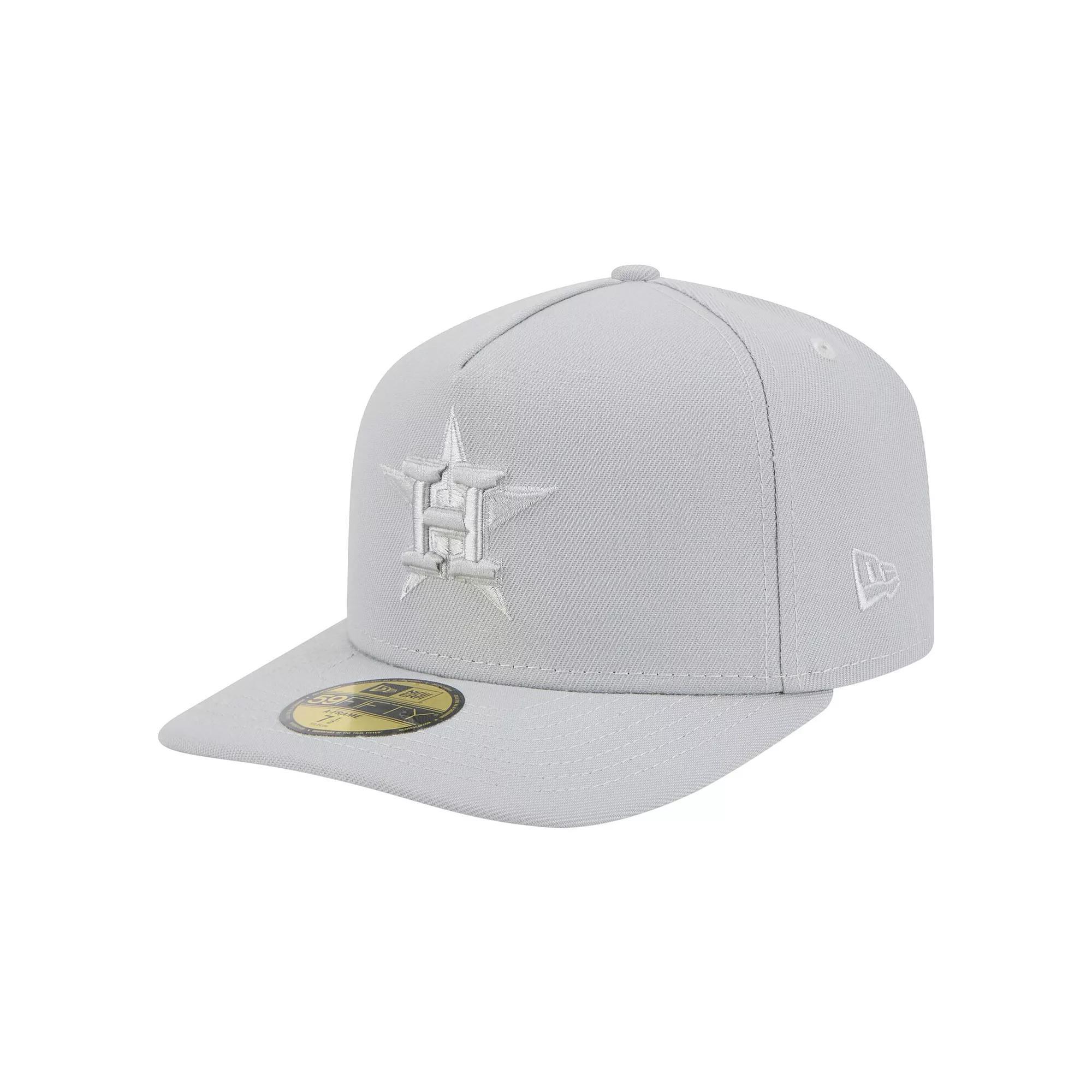 Men's New Era  Gray Houston Astros Colorpack 59FIFTY Fitted Hat, Size: 7 3/8, Grey Product Image