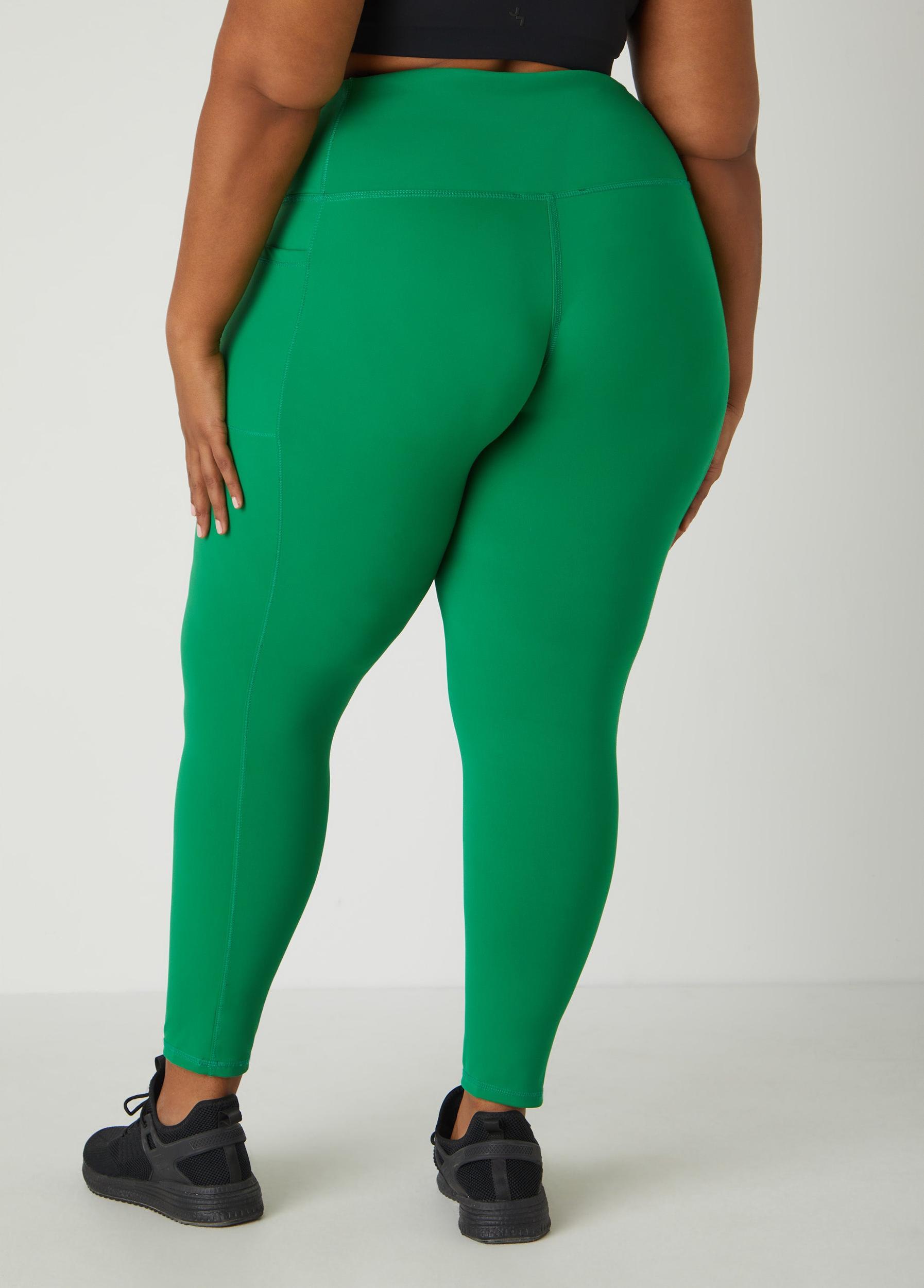 High Waist Knit Athletic Leggings Product Image