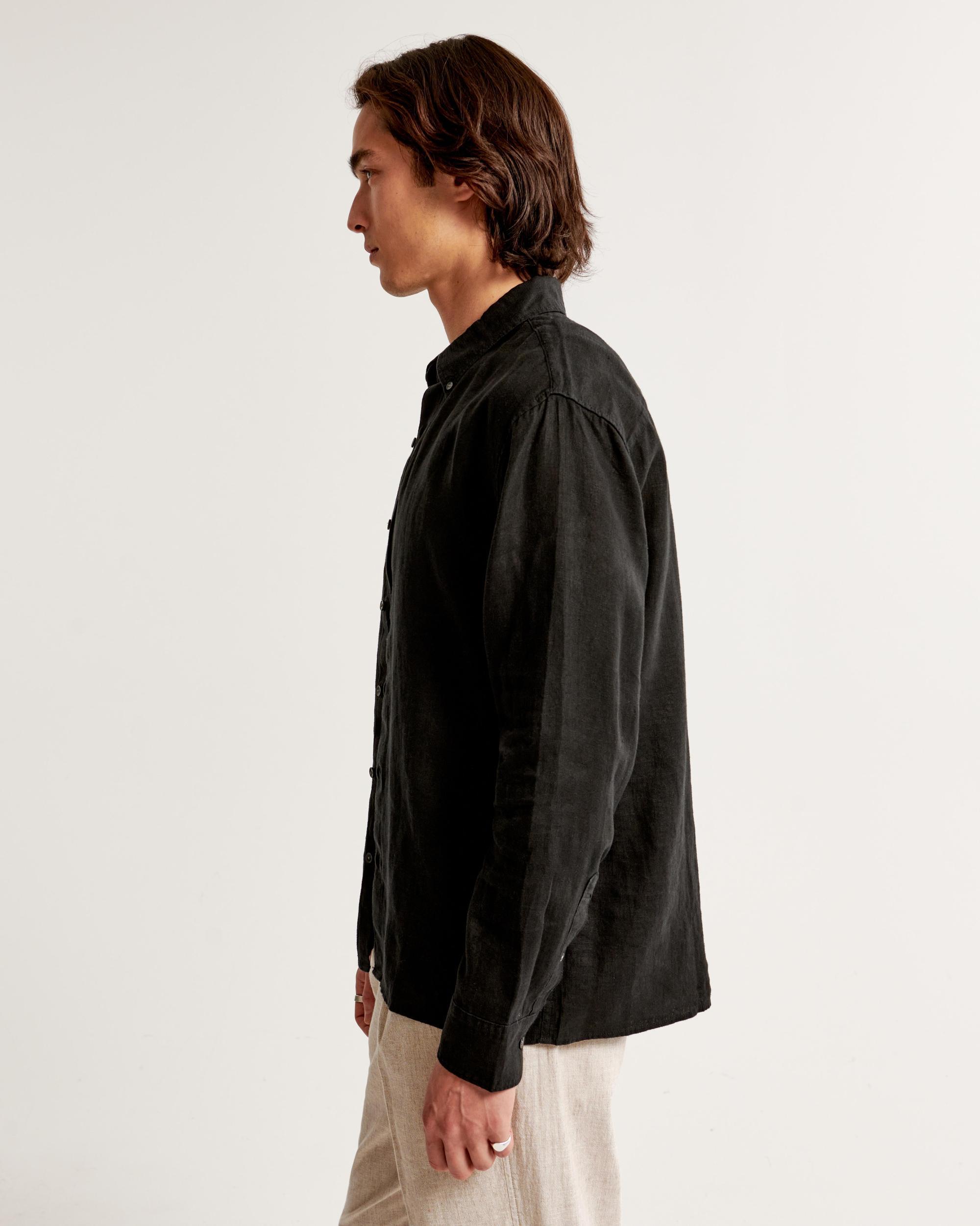 Linen Button-Up Shirt Product Image