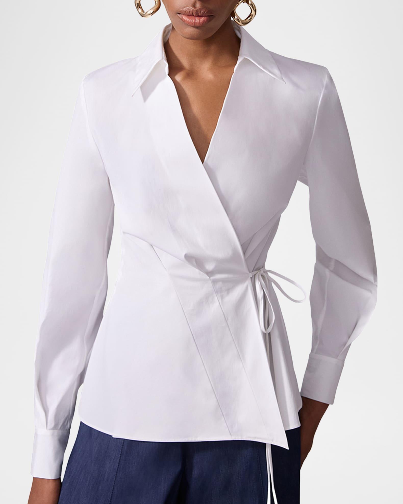 Collared Wrap Top Product Image