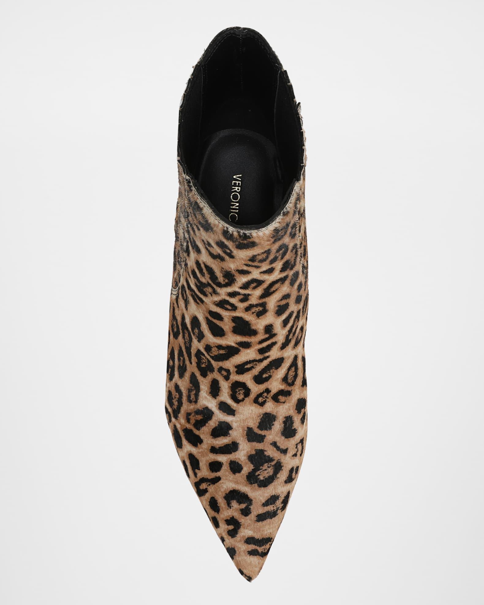 Leopard-Print Pony Hair Chelsea Ankle Booties Product Image