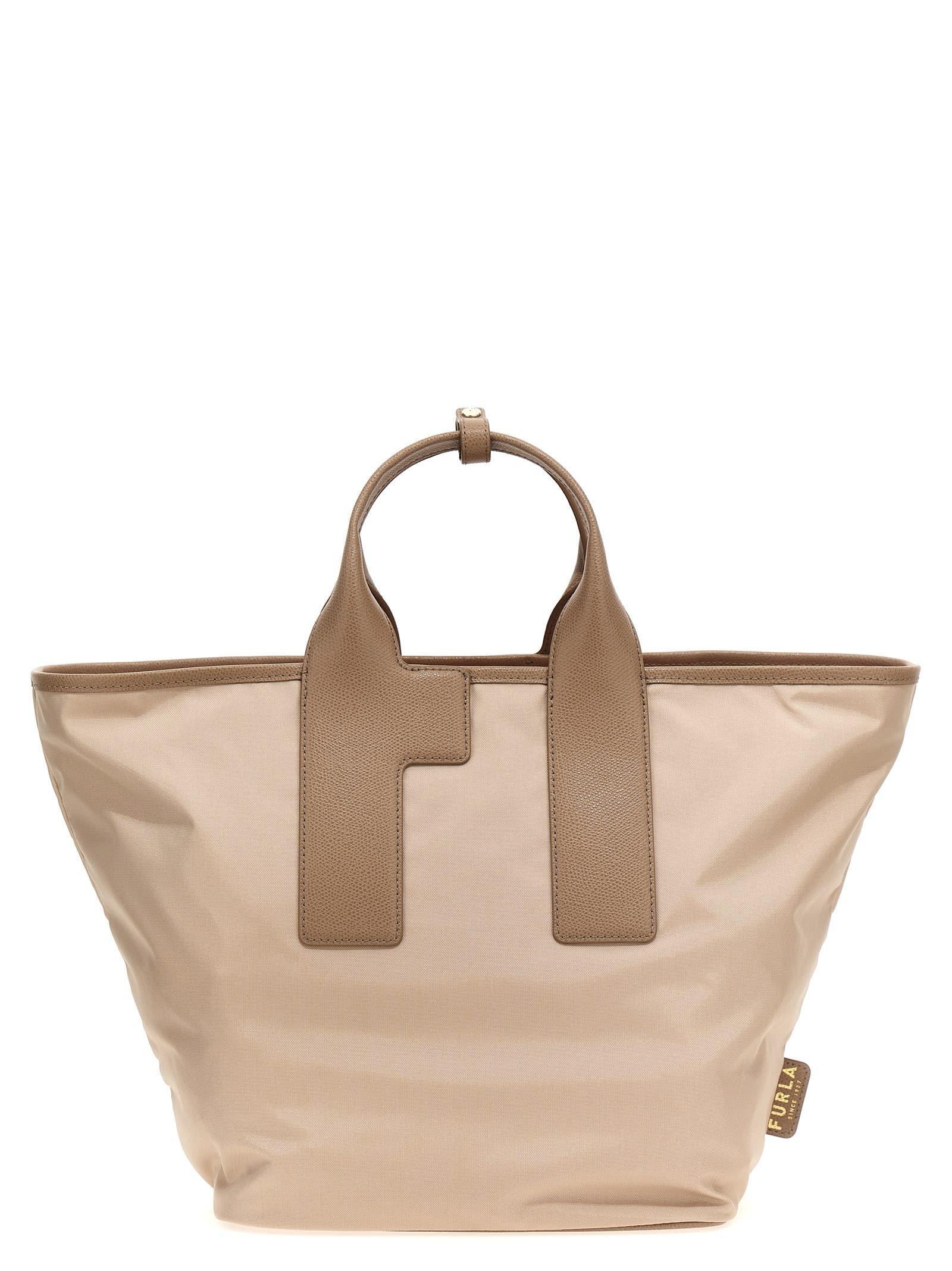 FURLA Piuma L Shopping Bag In Beige Product Image