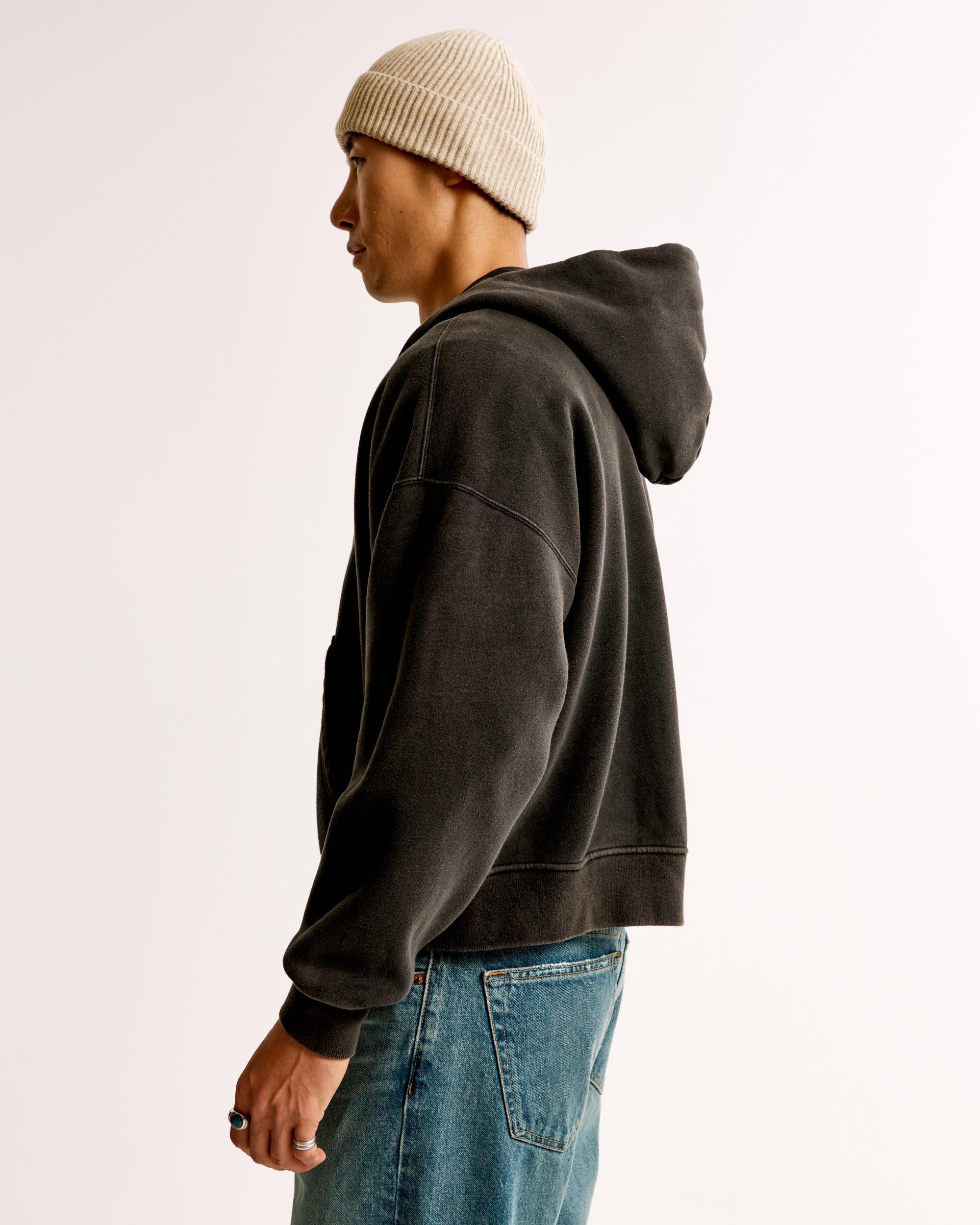 Cropped Essential Full-Zip Hoodie Product Image