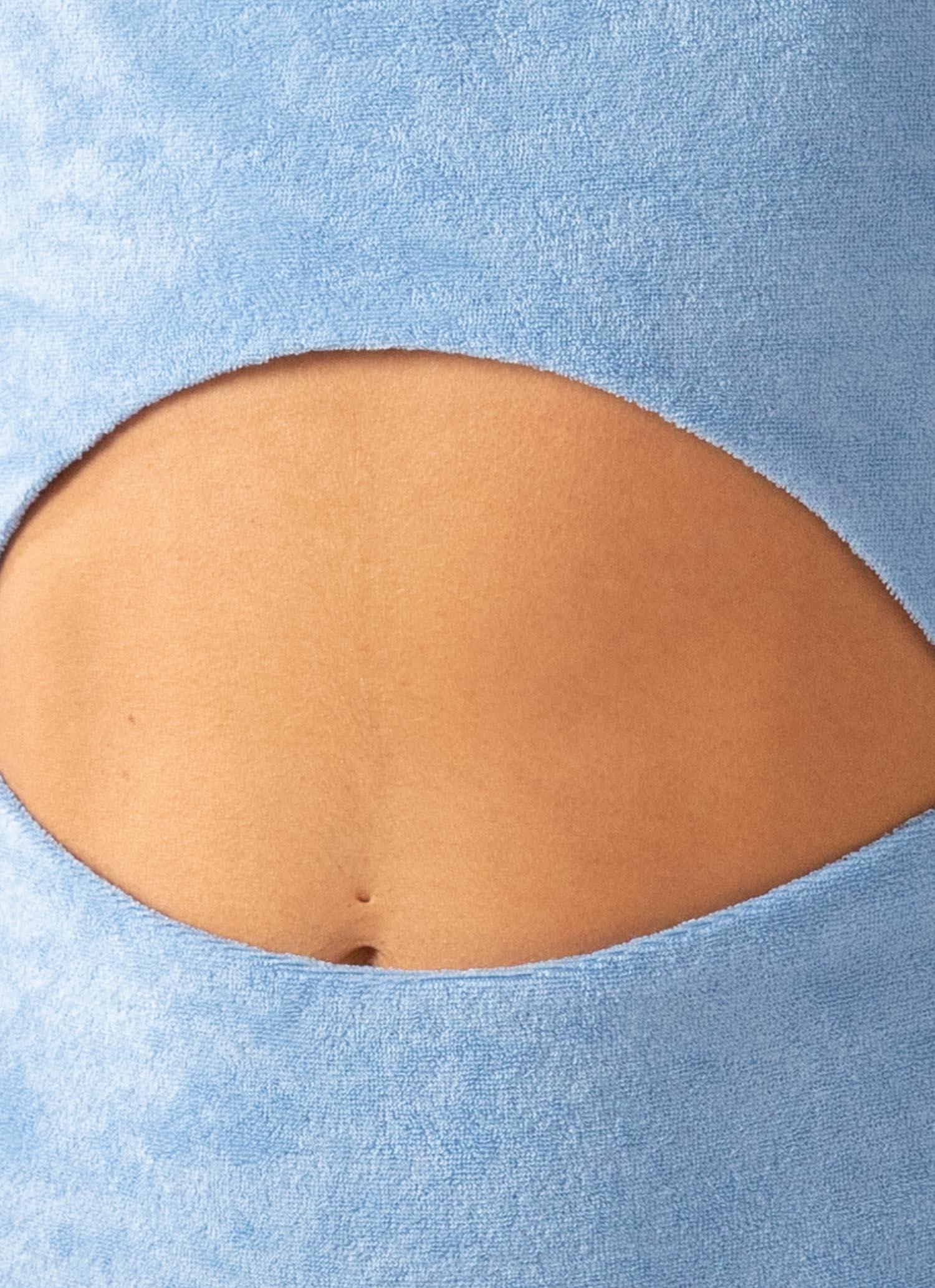 Poolside Fever Terry Jumpsuit - Ocean Blue Product Image