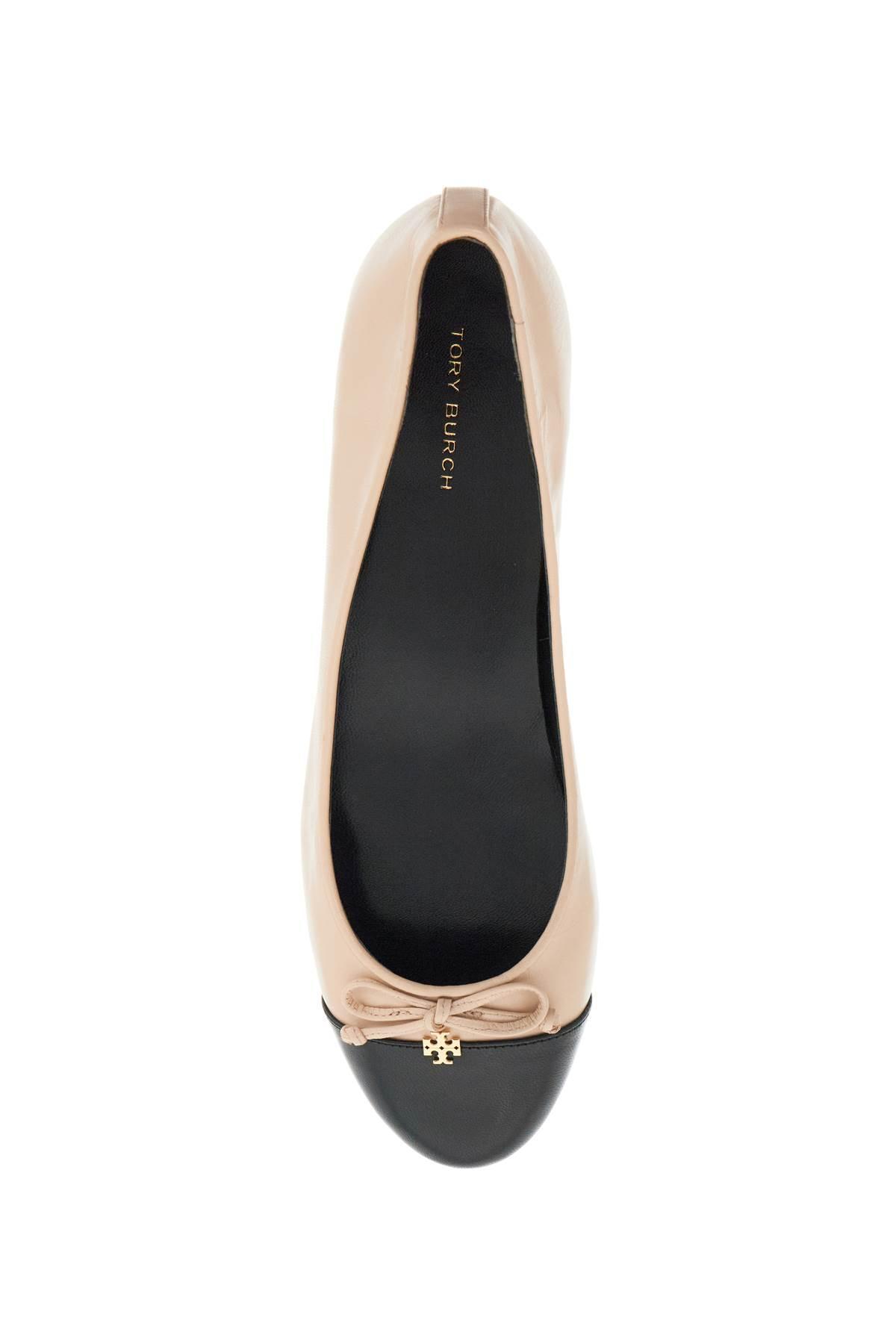 TORY BURCH 5mm Cap-toe Leather Ballet In Pink Product Image