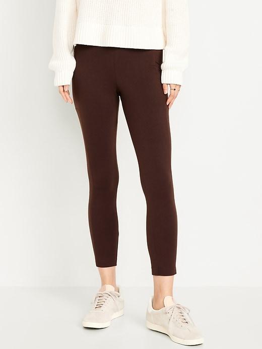 High-Waisted Side-Pocket 7/8 Leggings Product Image