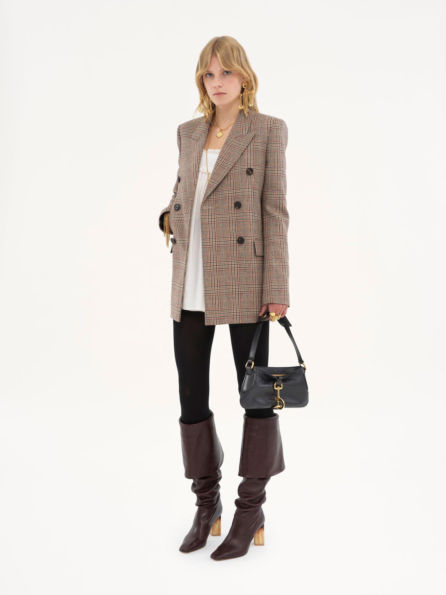 Tailored jacket in Prince of Wales wool Product Image