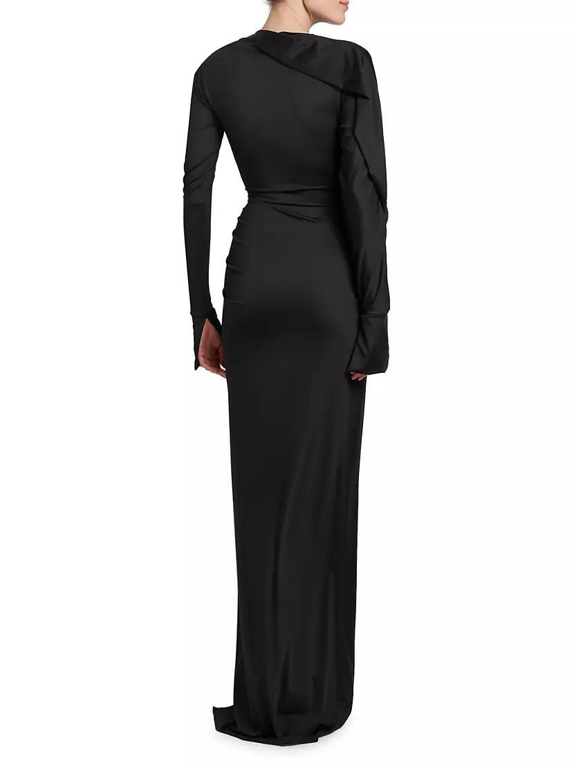 Jersey Ruched Maxi Dress Product Image