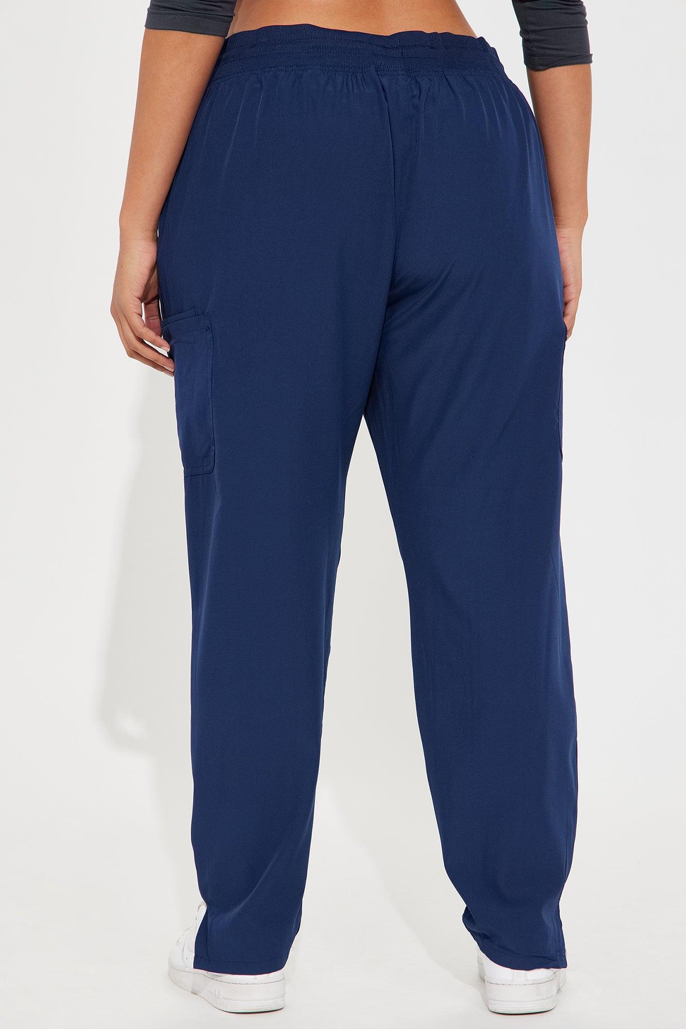 On The Clock Stretch Tapered Uniform Scrub Pants - Navy Product Image