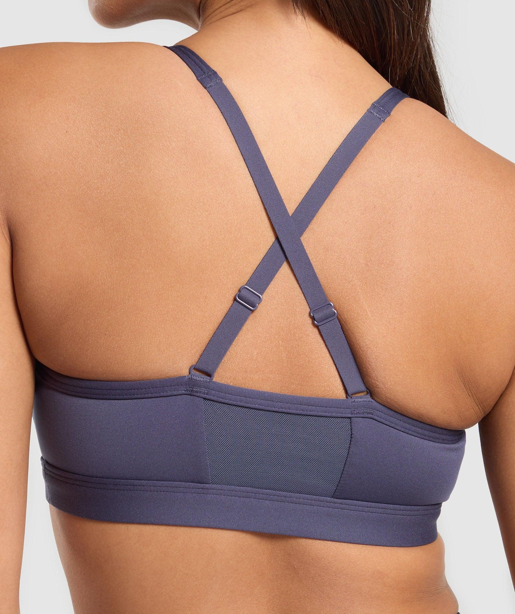 Gymshark Ruched Sports Bra - Weighted Purple Female Product Image