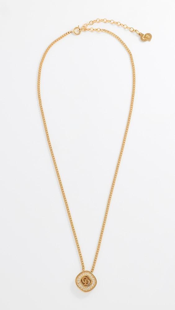 What Goes Around Comes Around Dior Gold Crystal CD Necklace | Shopbop Product Image