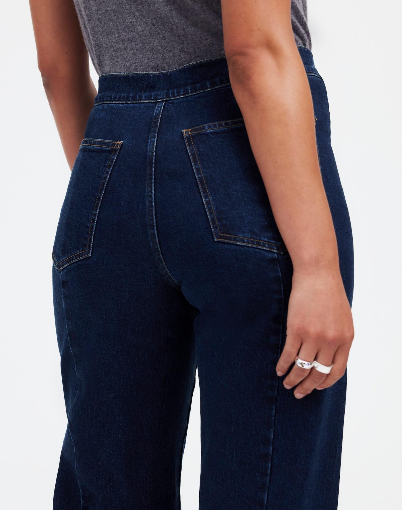 The Curvy Emmett Wide-Leg Jean in Leffers Wash: Welt Pocket Edition Product Image