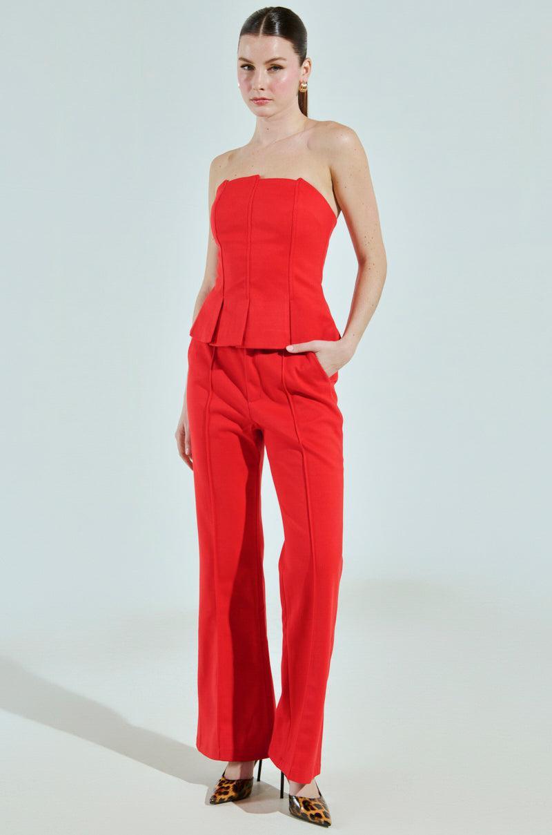 BUSINESS CASUAL TROUSER IN RED Product Image