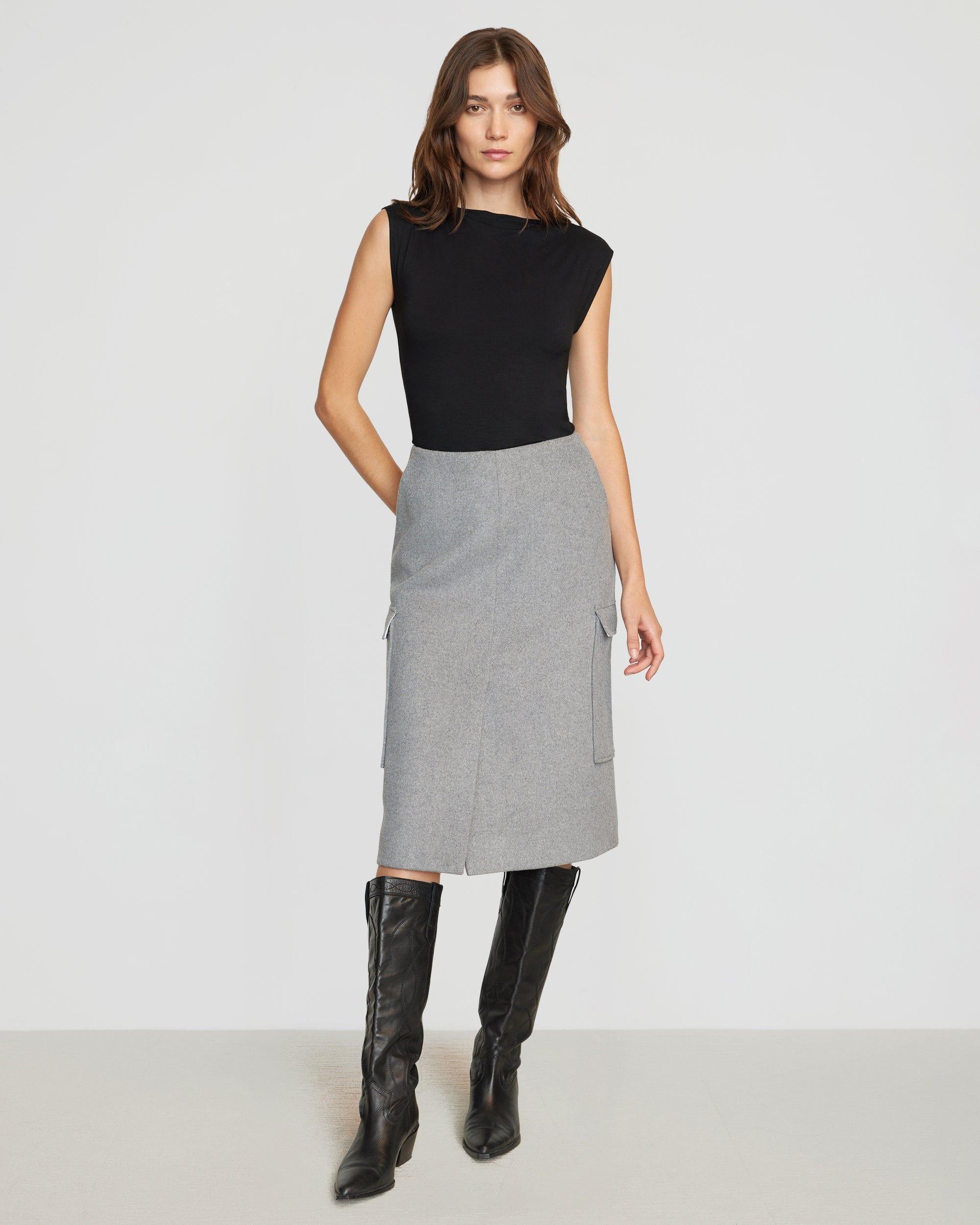 Felicia Wool Utility Midi Skirt Product Image