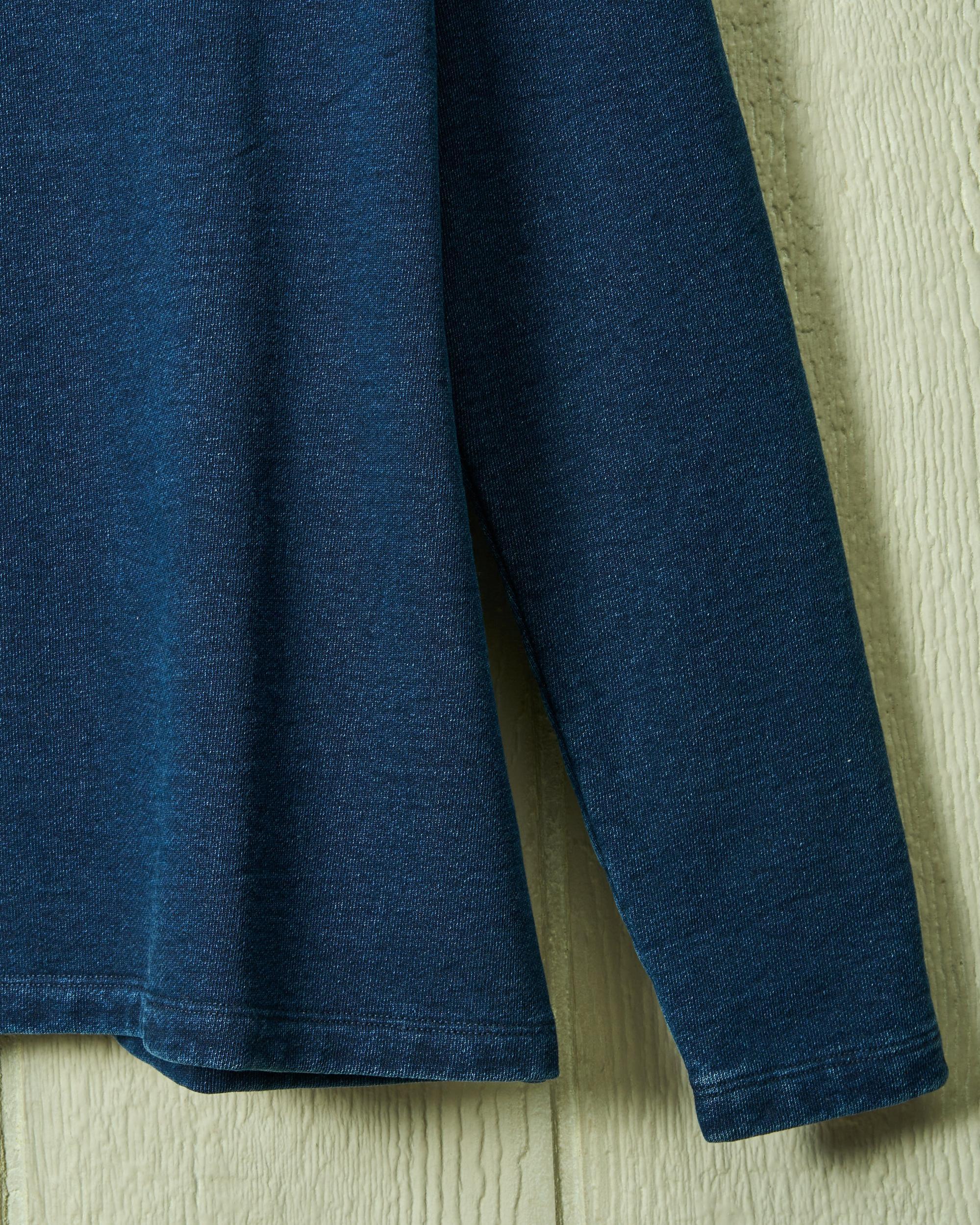 Inlet Pullover in Dark Wash Indigo Loopback Terry Product Image